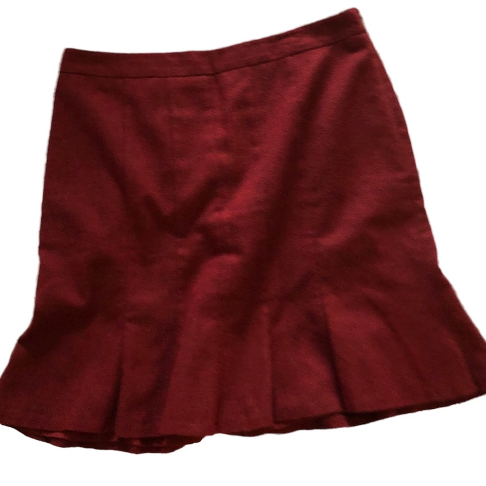 🌿 Red/Burgundy Wool Skirt by The Limited - Size 12